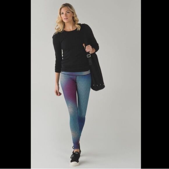 Lululemon Wunder Under Pant III *Full-On Luon in Cosmic Dot White Multi / Black - Picture 2 of 12